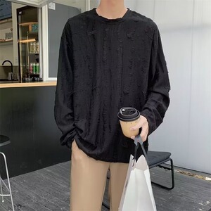 薄款秋季盐系外套宽松慵懒风学生长袖圆领上衣潮TX63-特P38图片