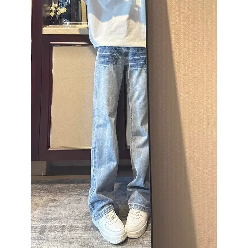 新款男直筒宽松阔腿美式高街裤子RX01-特P46,男装休闲裤,星座1007（原301D）