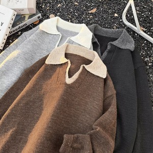 网图美式复古混纺羊毛衫毛衣男女针织衫MY32-特P48，男装针织衫/毛衣，星座1007（原301D）