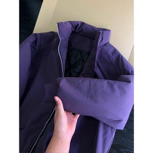 乌梅紫色bomber斜切棉服男冬季加厚夹棉棉衣棒球服MY6049-特P72图片