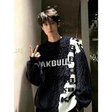 网图针织毛衣长袖水貂绒毛衣YM8889-特P52，男装针织衫/毛衣，星座1007（原301D）