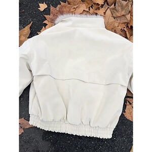 网图美式复古飞机扣解构立领座山雕棉服男冬棉衣外套M5052-特P120图片