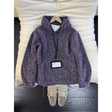 网图紫色美式毛绒针织卫衣男冬季连帽衫小香风外套YW249-特P65，女装短外套，星座1007（原301D）