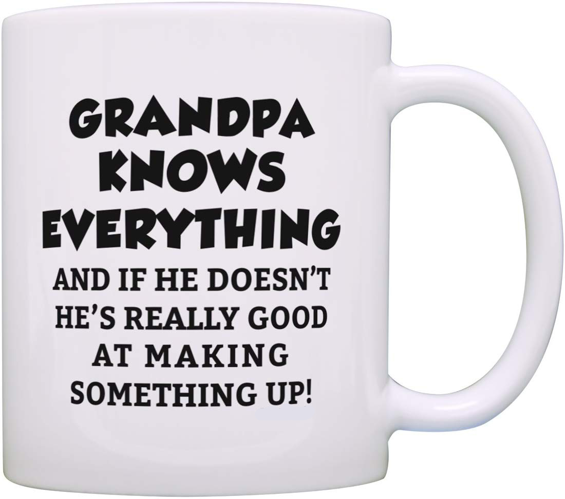 ins网红grandpa knows everything创意礼物牛奶茶水马克陶瓷杯
