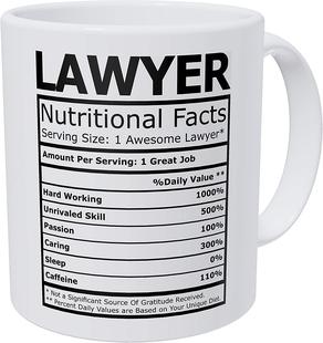 抖音ins网红Lawyer Facts陶瓷咖啡牛奶马克茶杯礼物 Nutritional