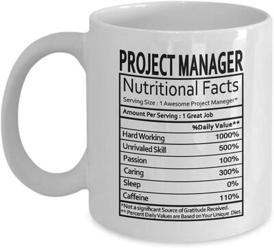 ins美式创意Project Manager Nutritional Facts陶瓷咖啡马克杯