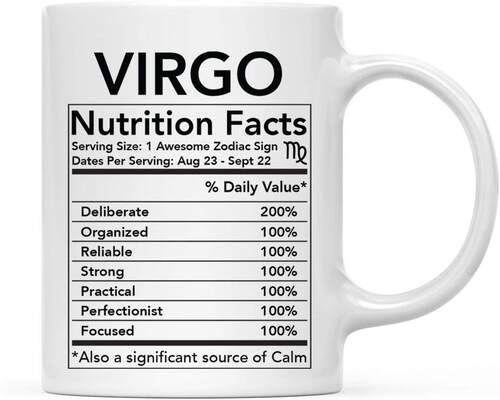 ins网红美式处女座virgo Nutritional Facts处女座陶瓷咖啡马克杯
