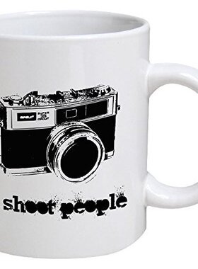 新款抖音ins网红趣味i shoot people陶瓷咖啡牛奶马克茶水杯礼物