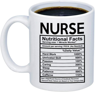 ins网红美式创意护士Nurse Nutritional Facts陶瓷咖啡马克杯