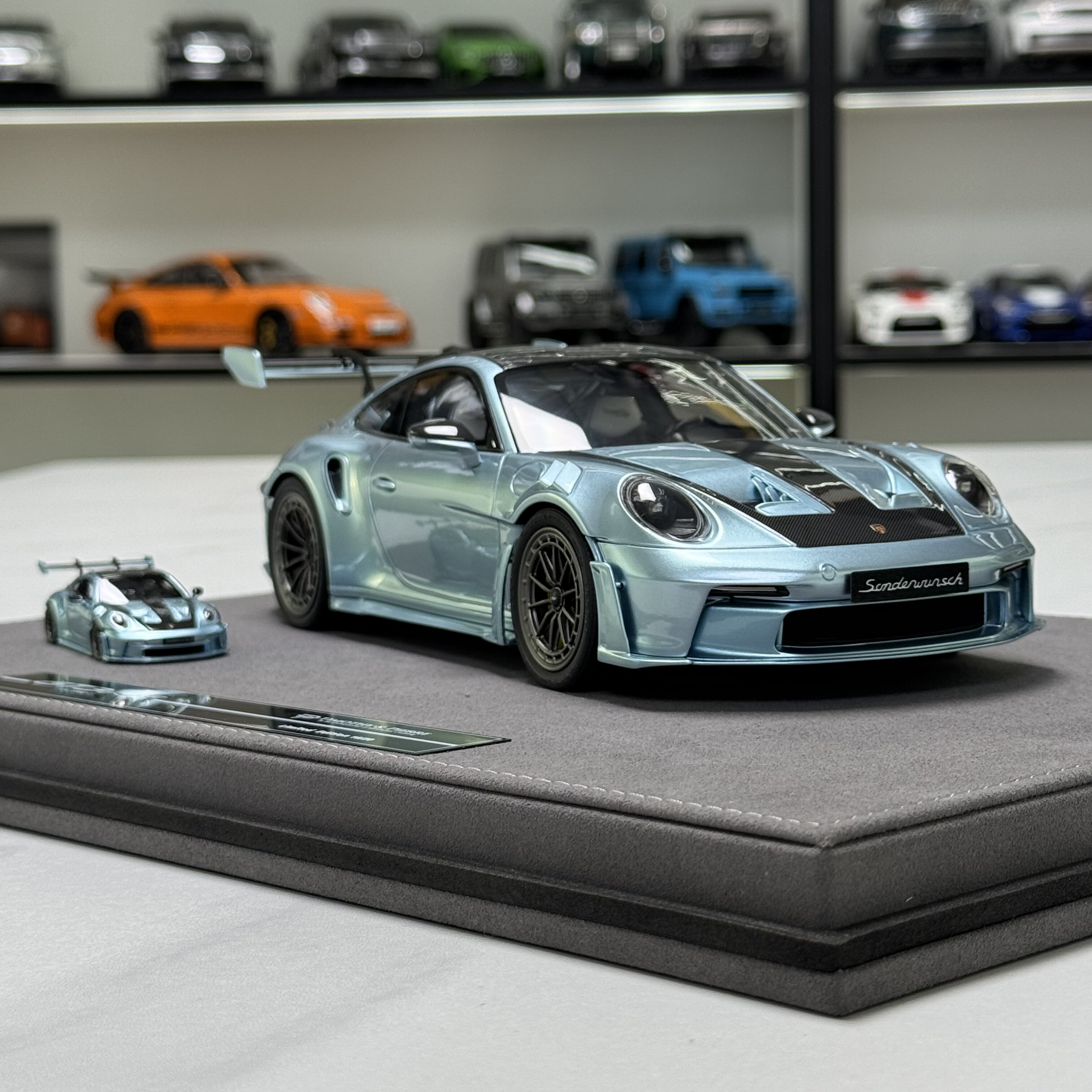 TP 1/64 1/18 保时捷汽车模型 Porsche 911 992 GT3 RS 双车套装
