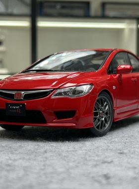 WELL 1:18 Honda Civic Type R (FD2)本田思域 红色合金全开