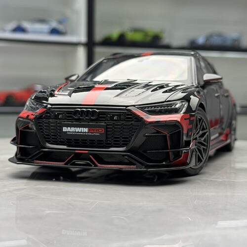 Kilo Works 1:18 奥迪RS6 DarwinPRO Vossen HF2轮毂 汽车模型