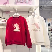 女童新年系列时尚 斯凯奇儿童26春季 新款 百搭运动休闲卫衣L126G016