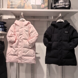 斯凯奇儿童25冬季新款运动户外系列儿童中长款羽绒服保暖L425K058