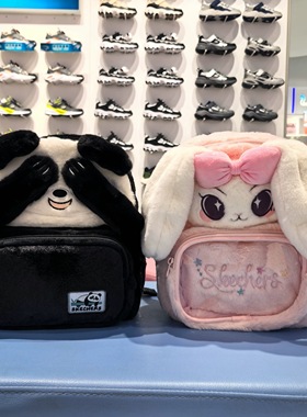 斯凯奇儿童2025新款儿童可爱熊猫双肩包书包背包P425K064L425G044