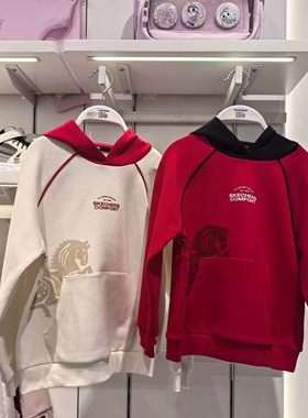 斯凯奇儿童2026春季新款男童时尚百搭运动休闲连帽卫衣L126B018