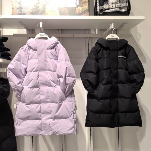 斯凯奇儿童2025冬季新款运动户外系列男女童中长款羽绒服P425K010