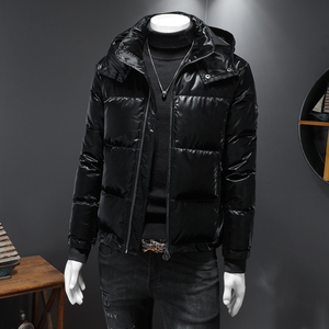 7394 冬季新款羽绒服男连帽白鸭绒袖标保暖外套 P320 控价428起图片