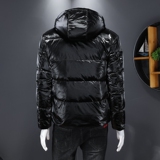 7240冬季新款男士连帽亮面外套勋章保暖白鸭绒羽绒服P310，男装羽绒服，钱塘2010-1