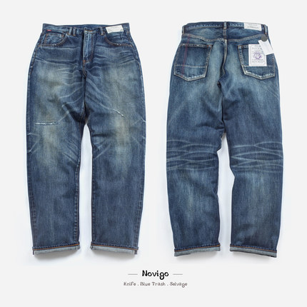 刀割3.0!NOVIGO KNIFE.BLUE TRASH.SELVAGE赤耳丹宁匠洗水牛仔裤