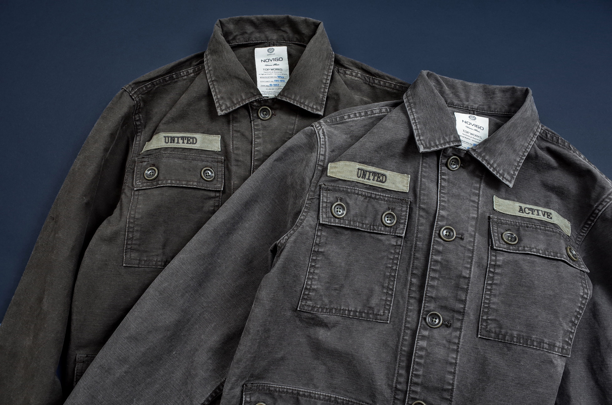 厚实军风!NOVIGO 19AW JUNGLE SHIRT丛林谷物染色洗水M65四袋夹克