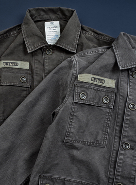 厚实军风!NOVIGO 19AW JUNGLE SHIRT丛林谷物染色洗水M65四袋夹克