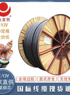 金龙羽电缆ZC-YJV3芯4芯5芯10/16/25/35/50平方阻燃国标铜芯电缆