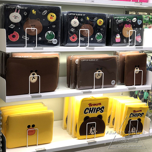 韩国LINE FRIENDS布朗熊潮牌便携13.3寸女电脑包苹果笔记本内胆包