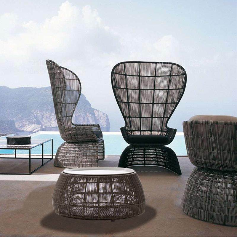 室外休台桌闲创意藤沙发花园别墅阳高背T-133单人椅庭酒院店客厅,商业/办公家具,商用藤编家具,淘宝优惠券,粉丝福利购,淘宝优惠卷