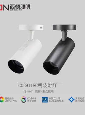 西顿照明吸顶灯明装射灯可调角度家用防眩洗墙背景灯CEX9118C