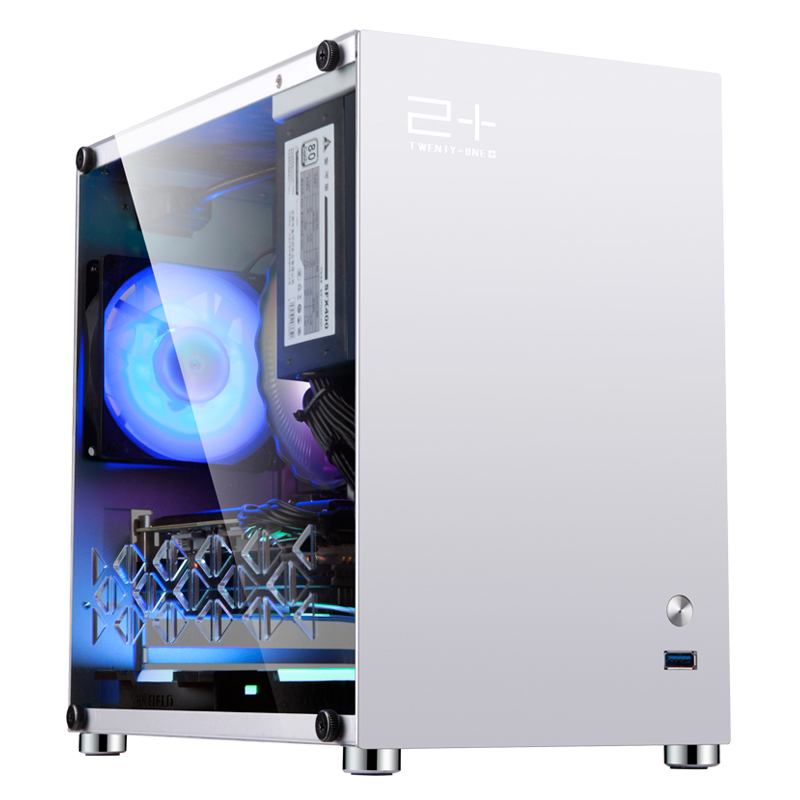 金河田MATE Q1全铝迷你台式机电脑侧透MATX风冷itx小机箱SFX电源