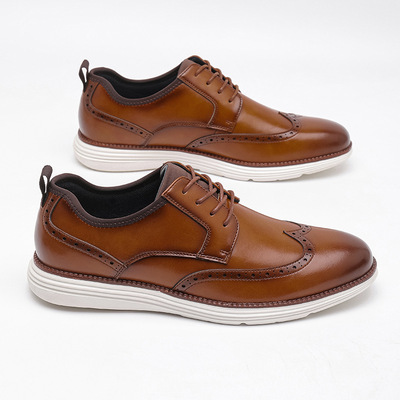 Male Brock British casual business leather shoes布洛克男鞋