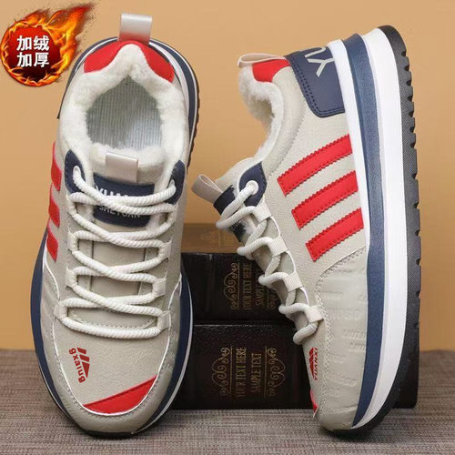 Men velvet casual running shoes男鞋秋冬加绒款休闲运动鞋跑步