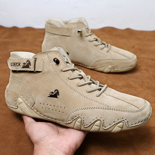 Men's plus size octopus high top leather Martin boots男鞋