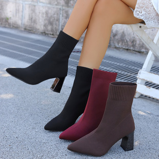knitted boots plus short and socks heeled high size Women