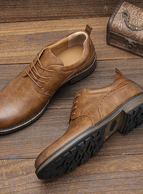 Men's single shoe casual leather shoes男士休闲单鞋皮鞋