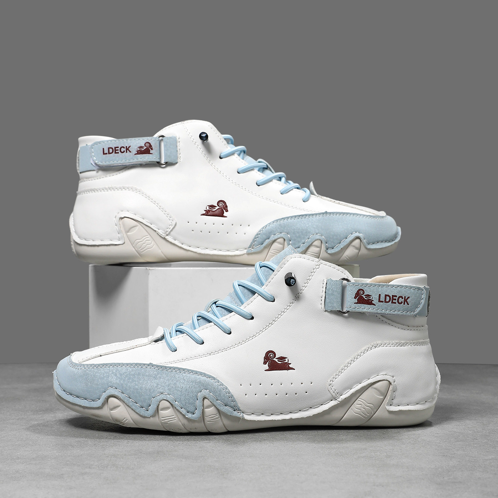 Martin Boots Color blocked Couple Large High cut Short Boots