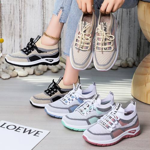 Women plus size sports shoes casual mesh shoes女运动休闲网鞋