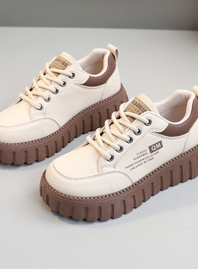 Thick soled board shoes for women板鞋松糕底耐磨潮流简约女鞋