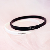 欧美潮牌运动心电图率情侣硅胶手环个性 能量简约百搭男女学生腕带