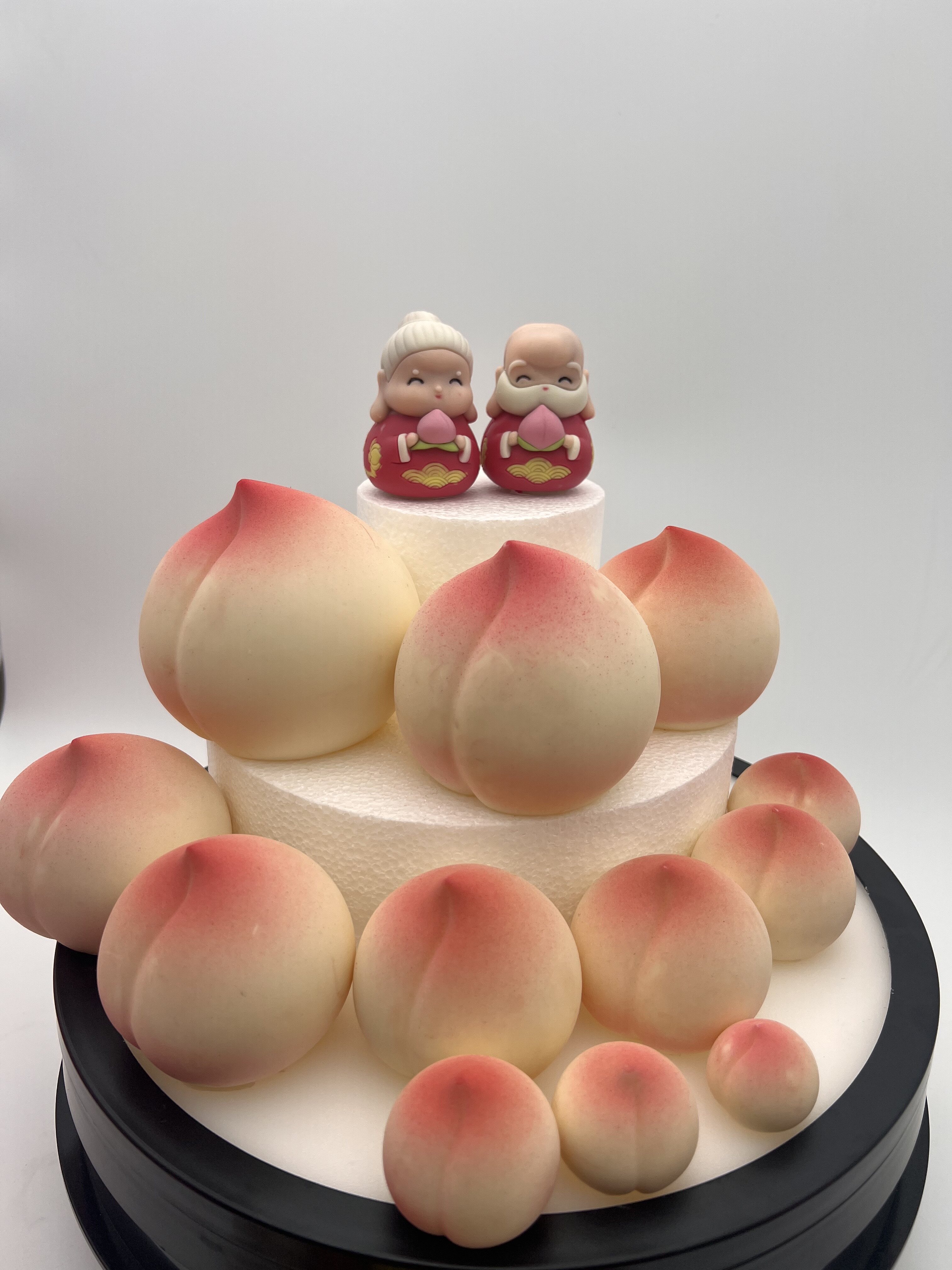 寿桃硅胶模具网红寿桃空心巧克力寿桃桃子鲜奶冻祝寿蛋糕桃子模具图片