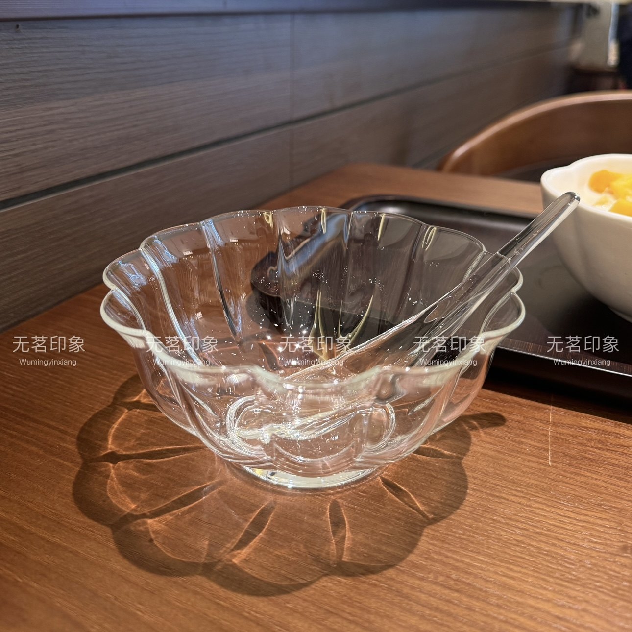 新款花边碗玻璃甜品碗酸奶沙拉碗玻璃绿茶碗耐高温糖水刨冰碗茶器