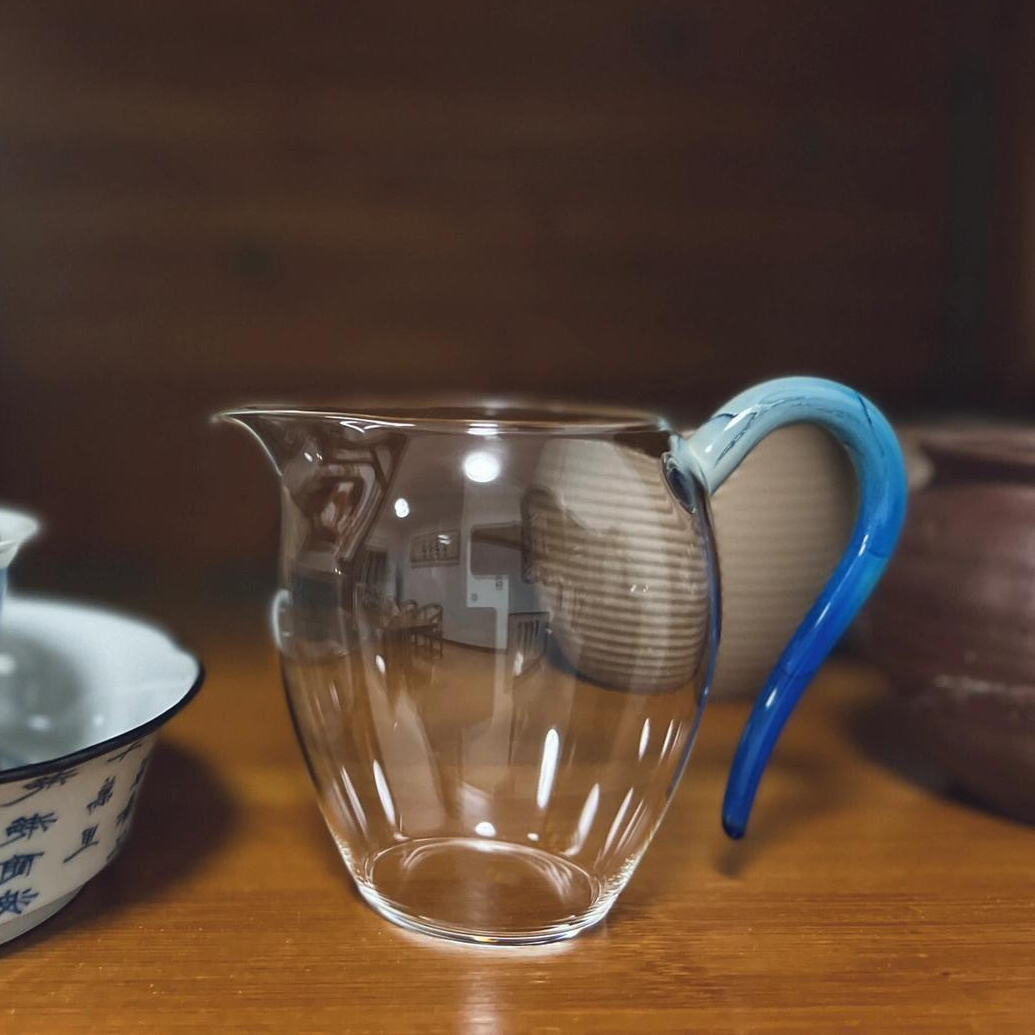 高档耐热手工玻璃公道杯凤玉玻璃公杯耐高温玻璃匀杯茶海分茶器
