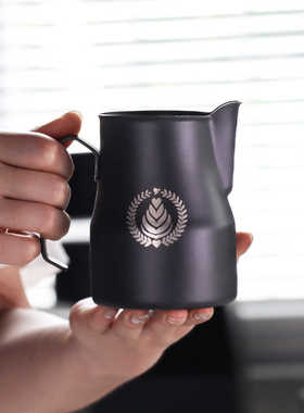 意式咖啡打奶杯不锈钢大肚打奶缸长嘴l拉花杯奶泡杯350cc/550cc