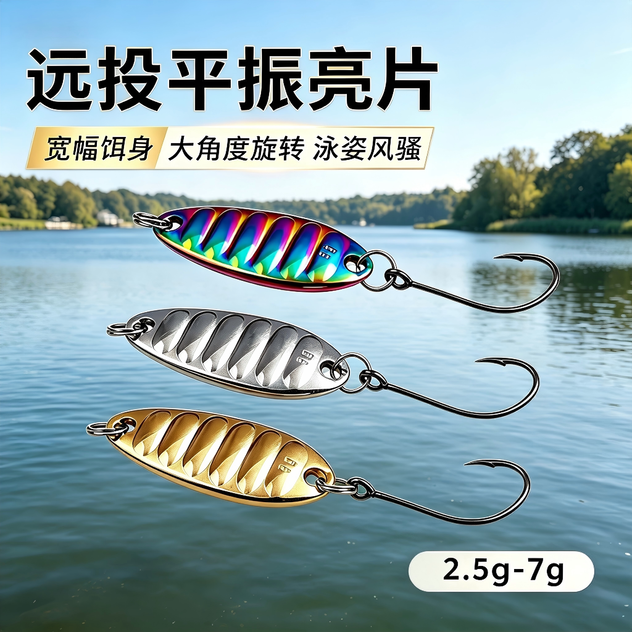 路亚微物马口平振亮片小饵白条马口瓜子亮片仿生假饵单钩小铁板图片