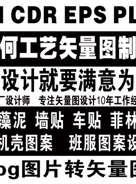 矢量图制作CDR抠图ai纸箱设计代排版做展板ps图片处理CAD描画海报