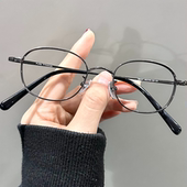 嘉成工厂20号98037 高质深圳真空IP电镀脸型百搭度数眼镜 纯钛
