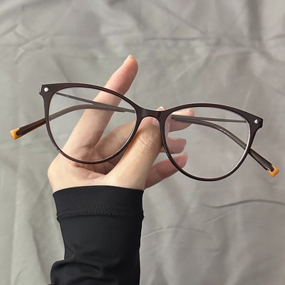 38号20019塑钢麻辣女教师吊系猫眼复古时尚修饰脸型可配度数眼镜