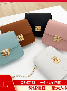ladies bags0时尚小方包2021跨境女包包女一件代发韩版时尚链条斜