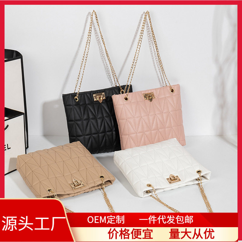 韩版女士包包女bags潮流绣花托特包2023新款小众百搭大容量斜挎单,箱包皮具/热销女包/男包,通用款女包,淘宝优惠券,粉丝福利购,淘宝优惠卷